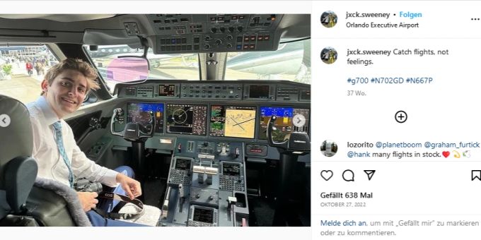 Jack Sweeney machte das Tracking von Elon Musks Privatjet möglich. Jack Sweeney
