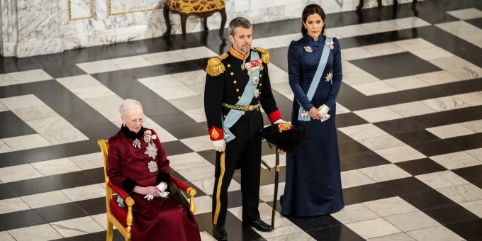 Dänemarks Königin Margrethe übergab am 14. Januar ihren Thron an Kronprinz Frederik, hier mit Kronprinzessin Mary. Dänemark Königshaus