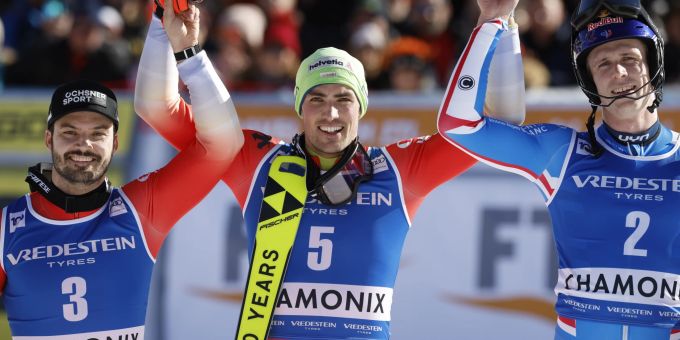 Daniel Yule gewinnt den Slalom in Chamonix vor Loïc Meillard und Clement Noel. Slalom