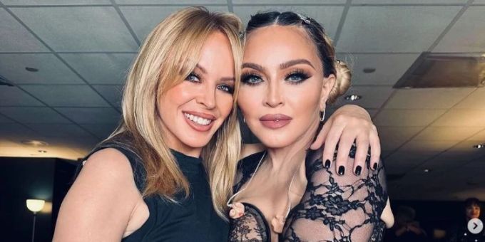 Madonna war gemeinsam mit Kylie Minogue auf der Bühne. Madonna