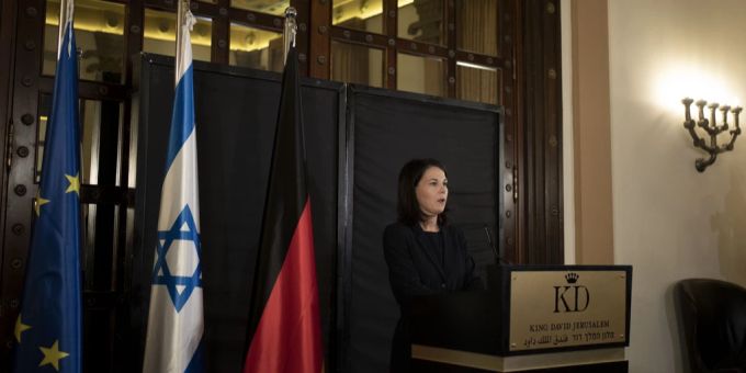 Die deutsche Aussenministerin am 14. Februar in Jerusalem. Annalena Baerbock Jerusalem