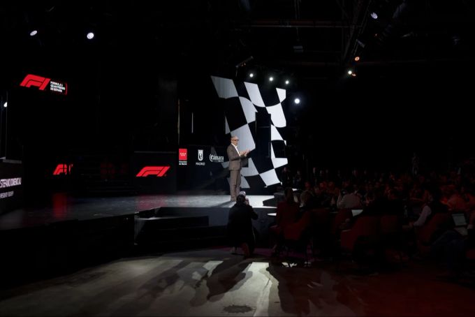 Claudio Domenicali, CEO der Formel 1, bei der Präsentation des Madrid-GP. Formel 1 Madrid Domenicali