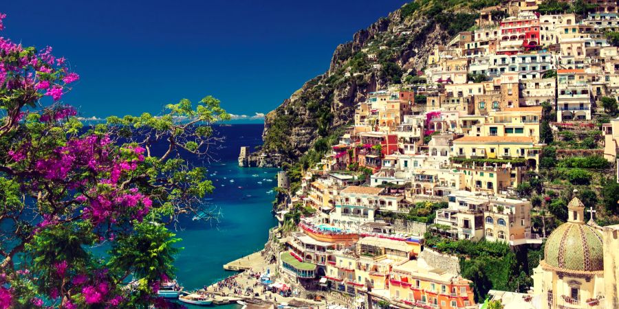 Positano an der Amalfiküste.