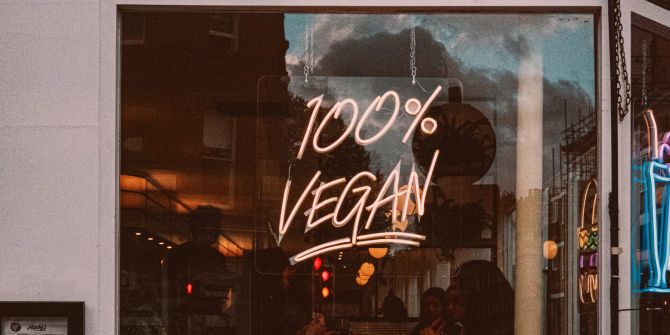 100% vegan schild