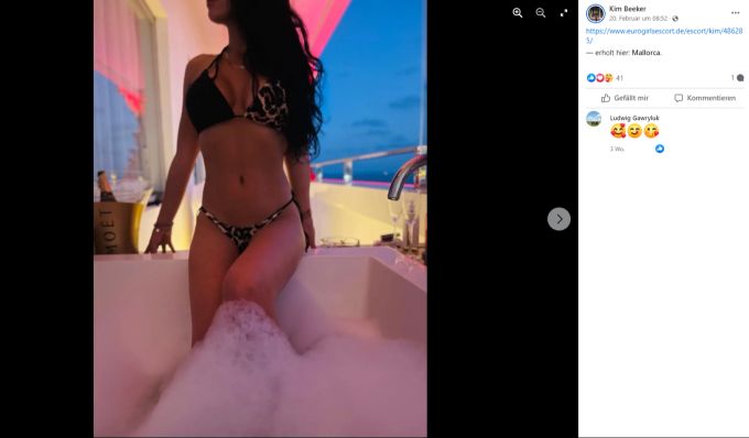 Kim Beeker verdient nun als Escort-Girl ihr Geld. Kim Beeker