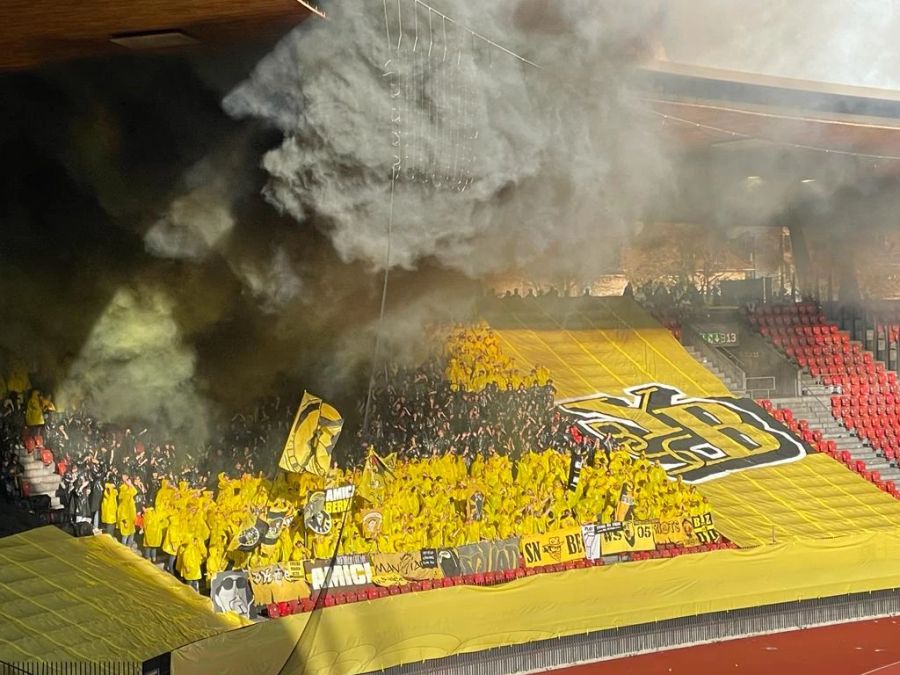 Die YB-Fans bekennen im Letzigrund Farbe.