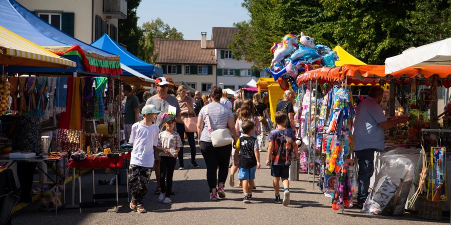 Marktbesucher in Meilen.