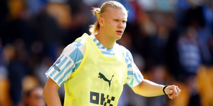 Weicht Fragen zum Sportwashing bei Manchester City aus: Erling Haaland. Erling Haaland