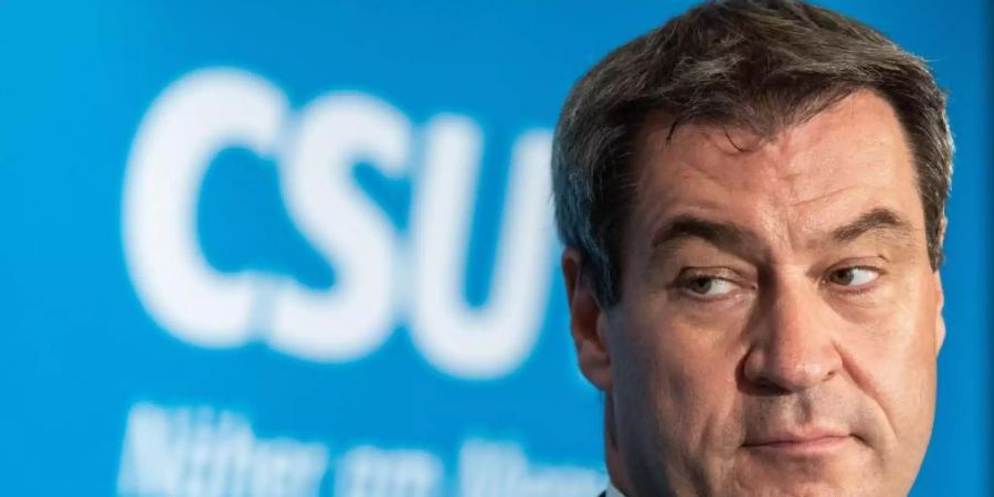Bayerns Ministerpräsident Markus Söder am Samstag nach einer Vorstandsklausur der CSU. Foto: Lino Mirgeler