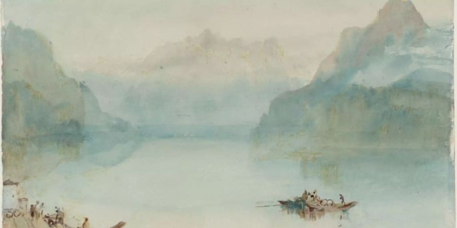 Der englische Landschaftsmaler des 19. Jahrhunderts und Meister des Lichts für einmal lieblich: Auch so hat William Turner den Vierwaldstättersee mit der Rigi im Hintergrund gesehen.
