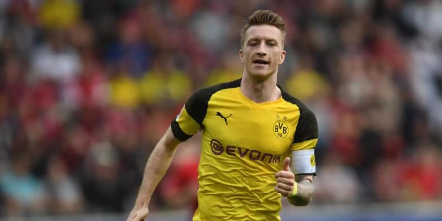 Steht hinter dem Saisonziel Meisterschaft von Borussia Dortmund: Marco Reus. Foto: Patrick Seeger