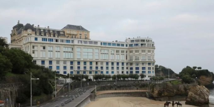 Tagungsort der G7-Chefs am Strand von BIarritz Tagungsort der G7-Chefs am Strand von BIarritz