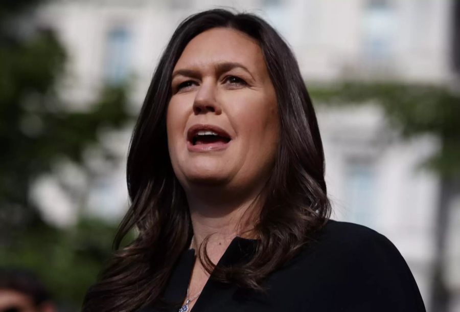 Sarah Sanders, 13. Juni 2019: Trump twittert, dass seine Pressesprecherin zum Monatsende ihr Amt aufgeben wird.