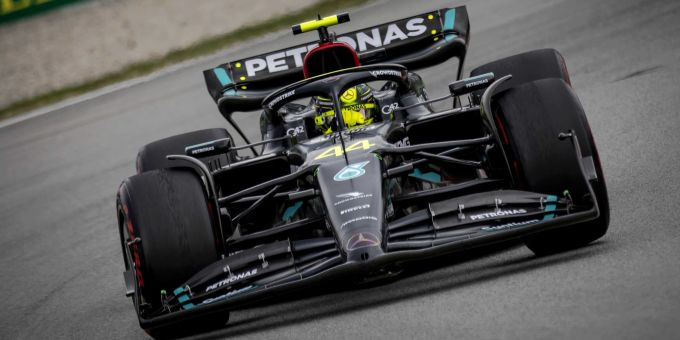 Lewis Hamilton (Mercedes) beim Spanien-GP der Formel 1. Lewis Hamilton Mercedes Spanien