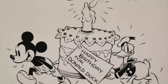 Donald Duck wird 85, Micky Maus feiert mit. Foto: Disney Donald Duck wird 85, Micky Maus feiert mit. Foto: Disney