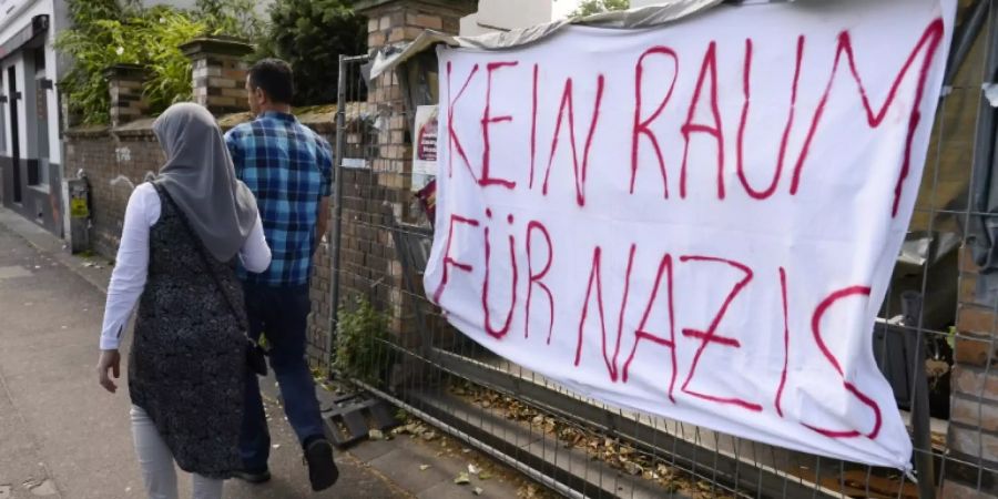 Protestplakat in Köln