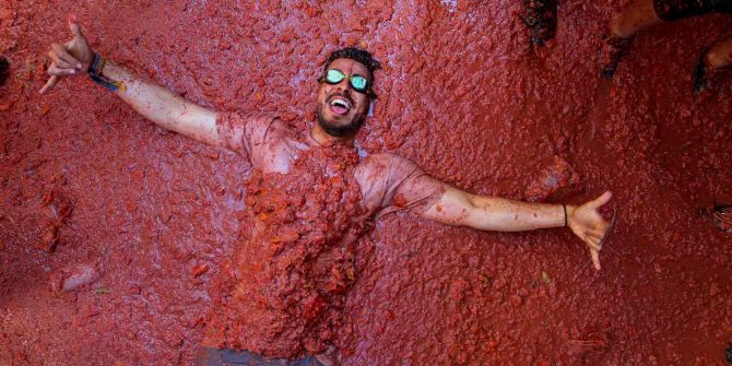 La Tomatina in Spanien