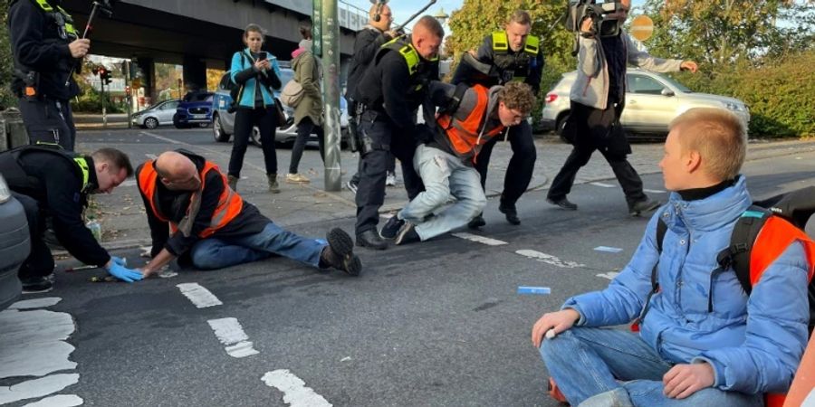 Protest der Letzten Generation im Oktober in Berlin