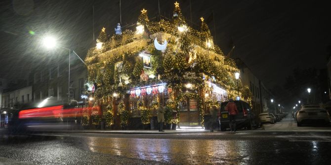 Schnee Pub Grossbritannien