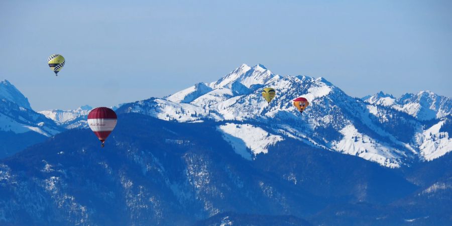 Alpen Winter Berg Ballon