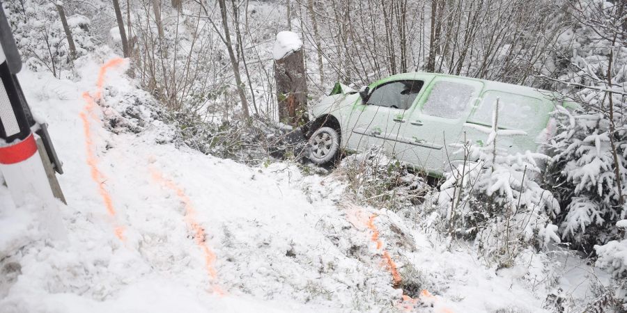 Trogen: Selbstunfall mit Lieferwagen