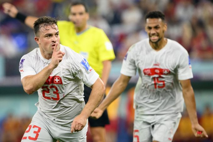 Xherdan Shaqiri schoss an der WM 2022 das zwischenzeitliche 1:0 gegen Serbien. WM 2022