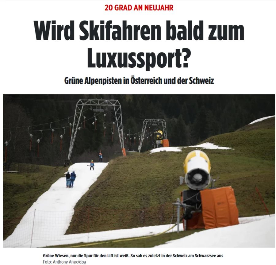 Die «Bild» zeigt das Schweizer Skigebiet Schwarzsee und thematisiert die hohen Preise.