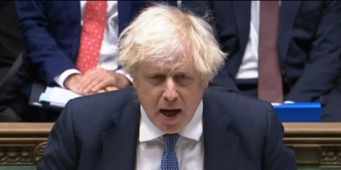 Boris Johnson im britischen Unterhaus Boris Johnson im britischen Unterhaus
