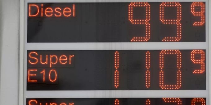 Presitafel einer Tankstelle Presitafel einer Tankstelle