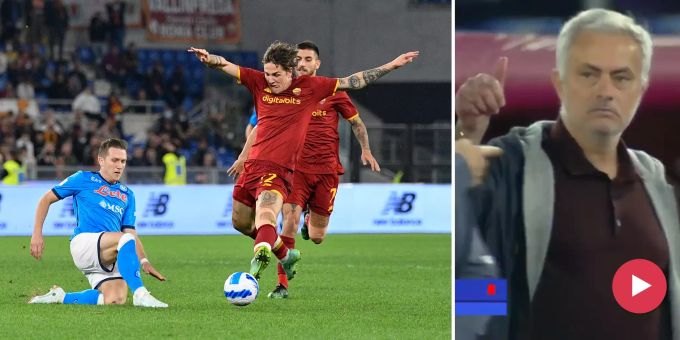 0:0 gegen Napoli - Applaus von Roma-Fans für Mourinho nach Platzverweis