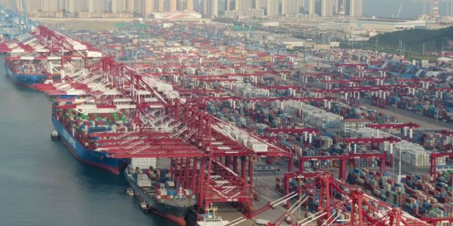 Docks eines Containerhafens