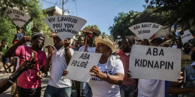 Protest gegen Zunahme der Geiselnahmen in Haiti Protest gegen Zunahme der Geiselnahmen in Haiti