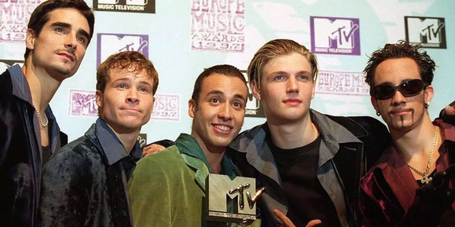 Die Backstreet Boys feierten in den 90er-Jahren riesige Erfolge. (Bild von 1997 mit Nick Carter, 2. von rechts)