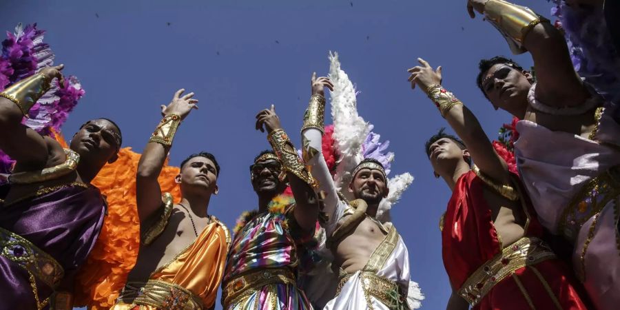 Teilnehmer der 23. LGBTI Pride Parade im brasilianischen Rio de Janeiro.