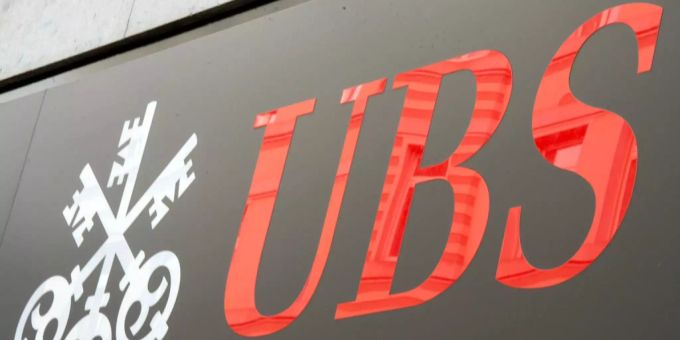 Die UBS prognostiziert das Wirtschaftswachstum in der Schweiz. Das UBS Logo fotografiert am Tag der Bilanzmedienkonferenz der Bank UBS.