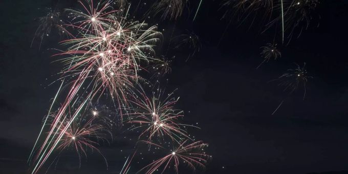 Ein Silvesterfeuerwerk. silvester