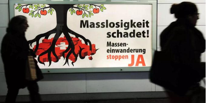 Die Masseneinwanderungsinitiative wurde im Februar 2014 von der Bevölkerung gutgeheissen. Masseneinwanderung SVP