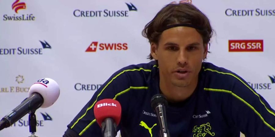 Yann Sommer während der Pressekonferenz in Toljatti