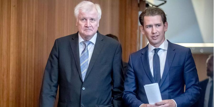 Der deutsche Innenminister Horst Seehofer (CSU) trifft sich am Donnerstag mit Österreichs Kanzler Sebastian Kurz (ÖVP).