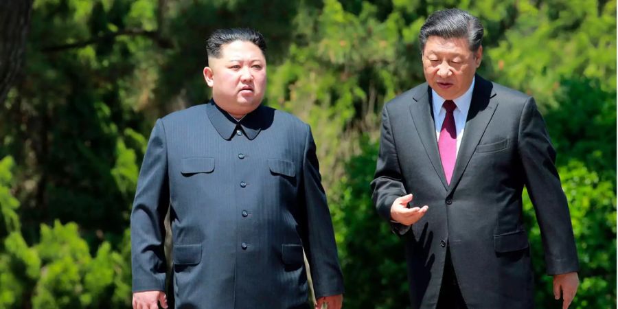 Kim Jong Un trifft den chinesischen Präsidenten Xi Jinping Ende März nach jahrelanger frostiger Beziehung in Dalian (CHN).