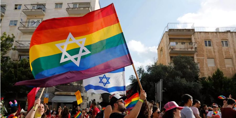 Demonstranten an der Gay-Pride-Parade in Israel.