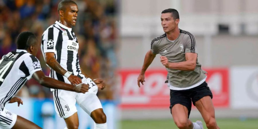 Douglas Costa (links) schwärmt über Cristiano Ronaldo.