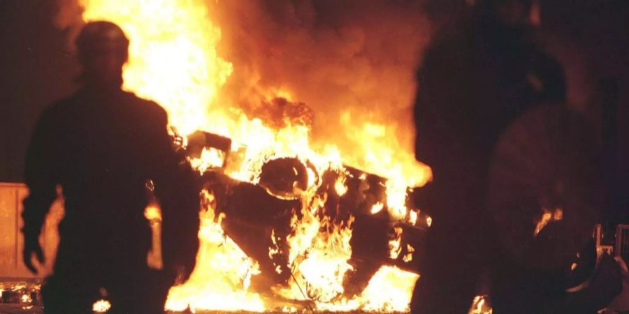 So artete der Anti-WEF-Protest am 27. Januar 2001 beim Hauptbahnhof Zürich aus.