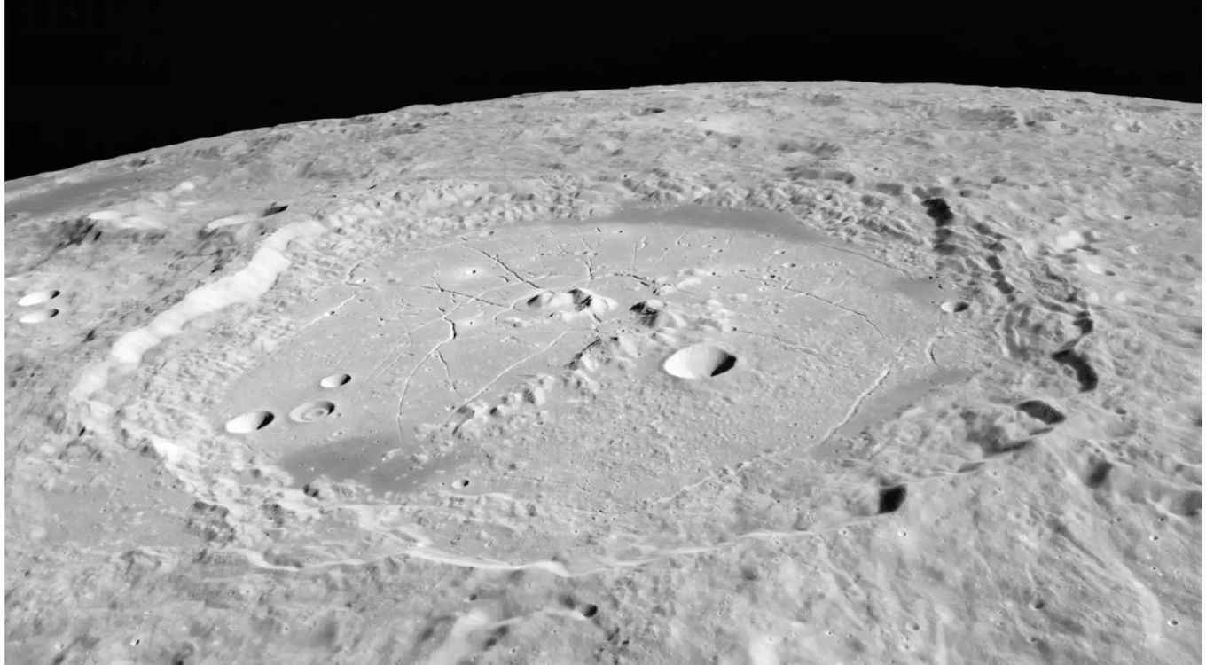 Haus mit Garten auf dem Mond