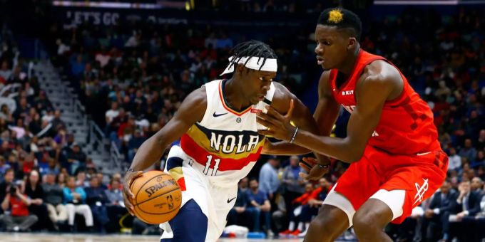 Clint Capela (rechts) im Spiel gegen New Orleans. Clint Capela