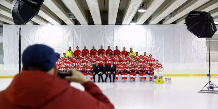 Zeit für ein aktuelles Teamfoto: Das Olympia-Aufgebot der Eishockey-Nati ist bekannt.