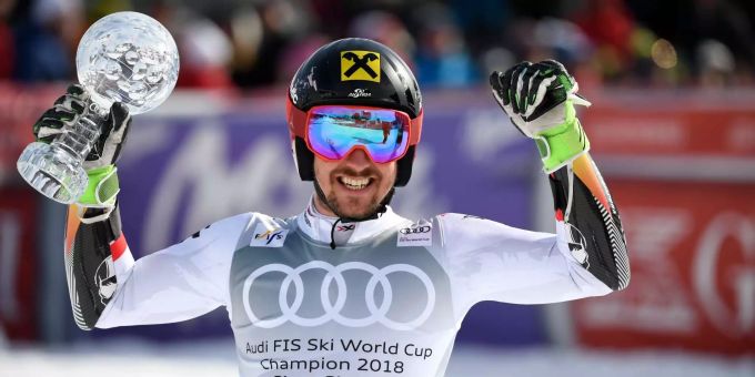 Marcel Hirscher stand bereits als Weltcup-Sieger im Slalom fest. Marcel Hirscher stand bereits als Weltcup-Sieger im Slalom fest.