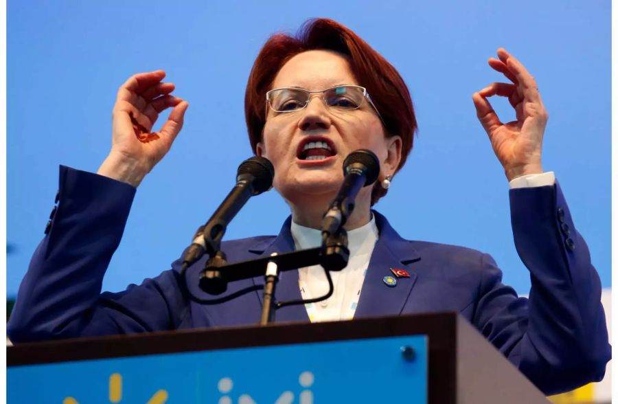 Meral Aksener von der Iyi-Partei kann auch auf rund 20 Prozent Wähleranteil hoffen.