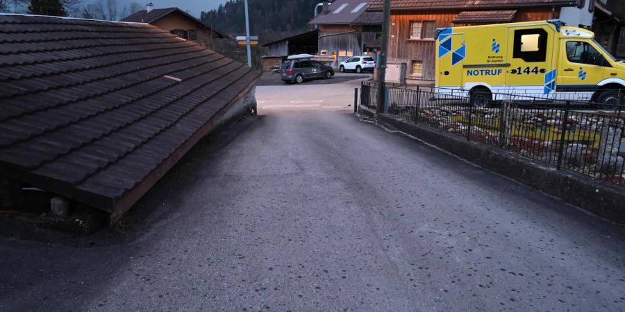 Unfallstelle im Hard in Oberriet