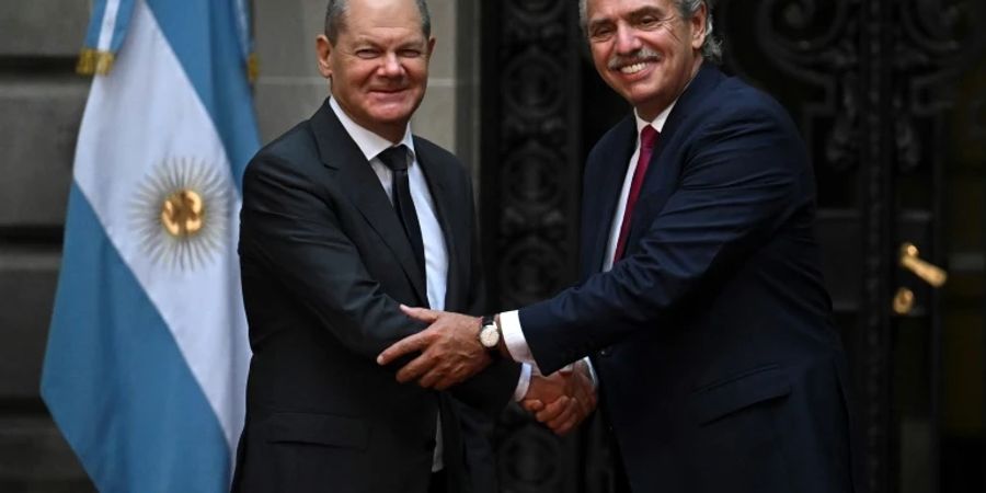 Scholz in Argentinien mit Präsident Alberto Fernández